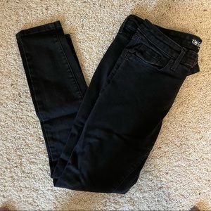 black mid-rise jeans